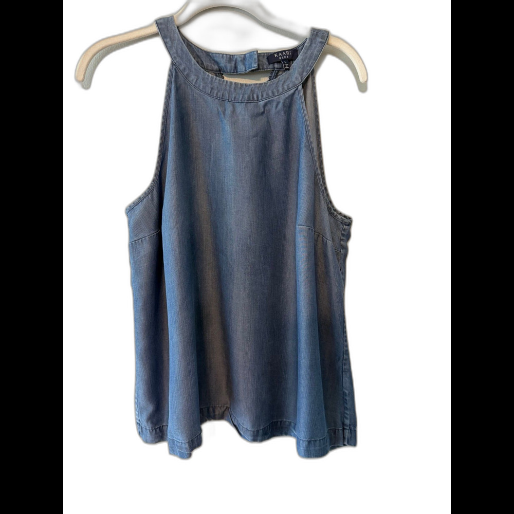 KAARI Blue Denim Top